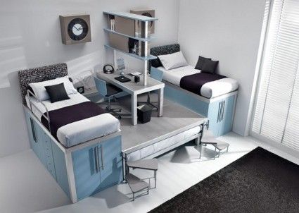 Dormitorios estilo loft para adolescentes