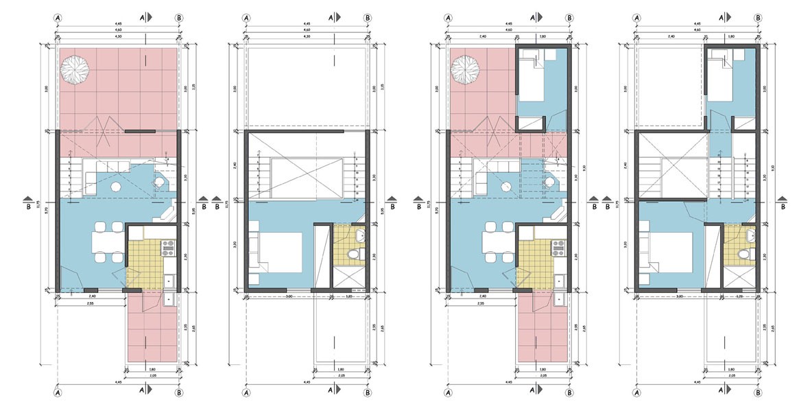 planos de casas de 2 pisos de interes social