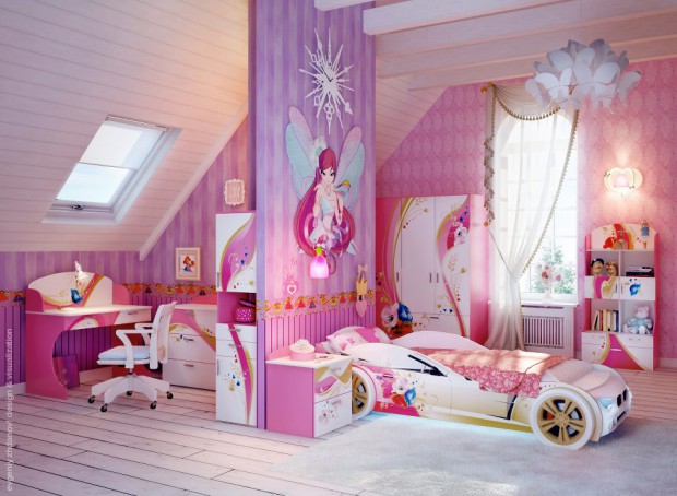 Habitaciones para niñas de color rosa