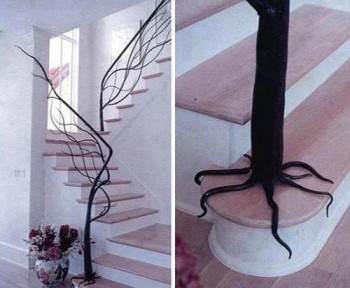 Escalera de diseño inspirada en un arbol
