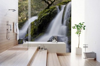 Decorar el baño con paisajes