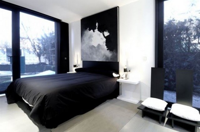 Ideas para decorar dormitorios blanco y negro 3
